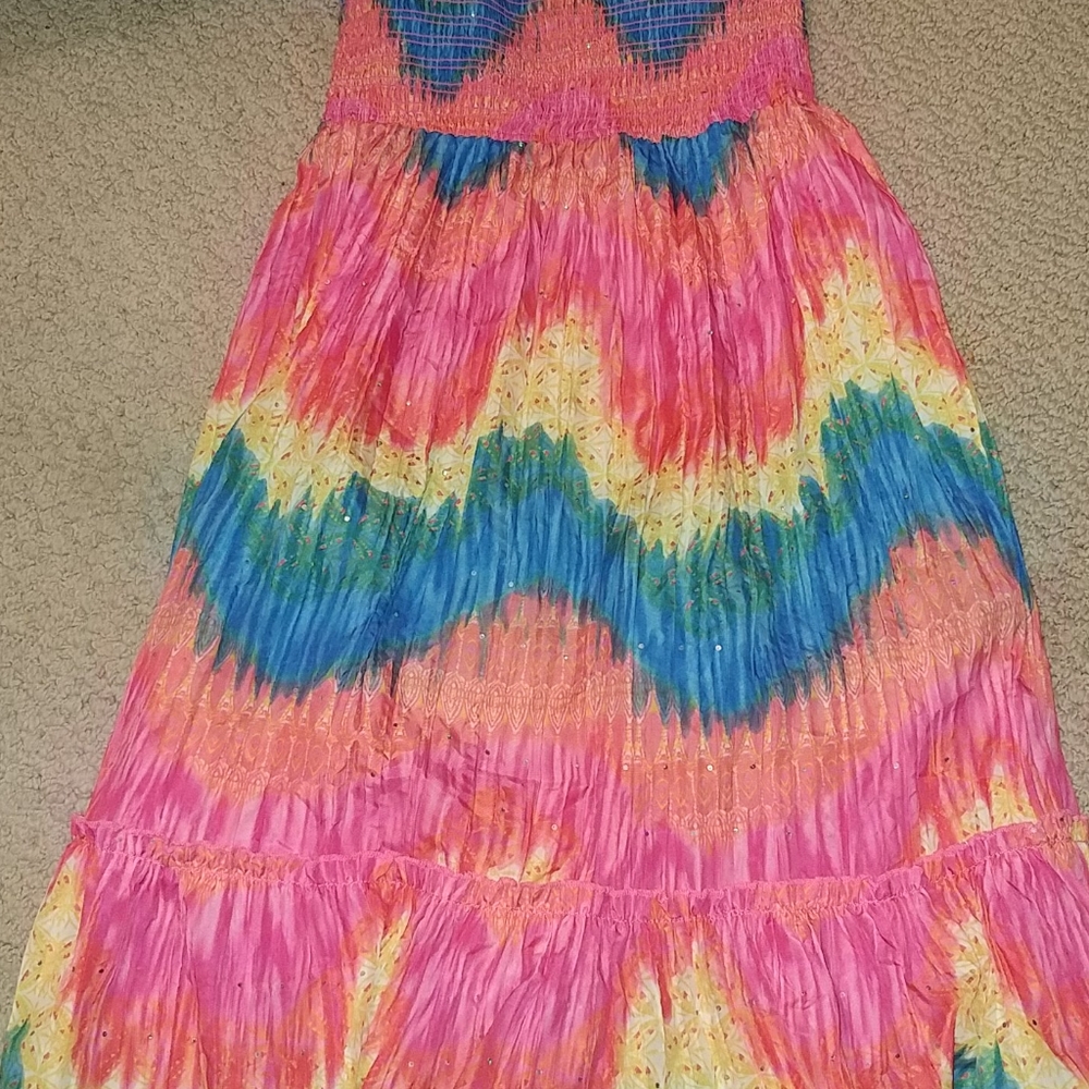 Girls Vibrant Summer Sun Dress 14/16